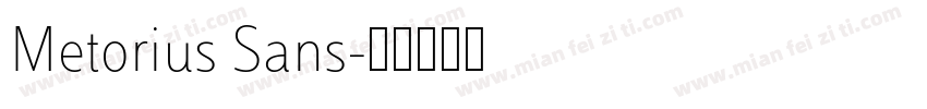 Metorius Sans字体转换